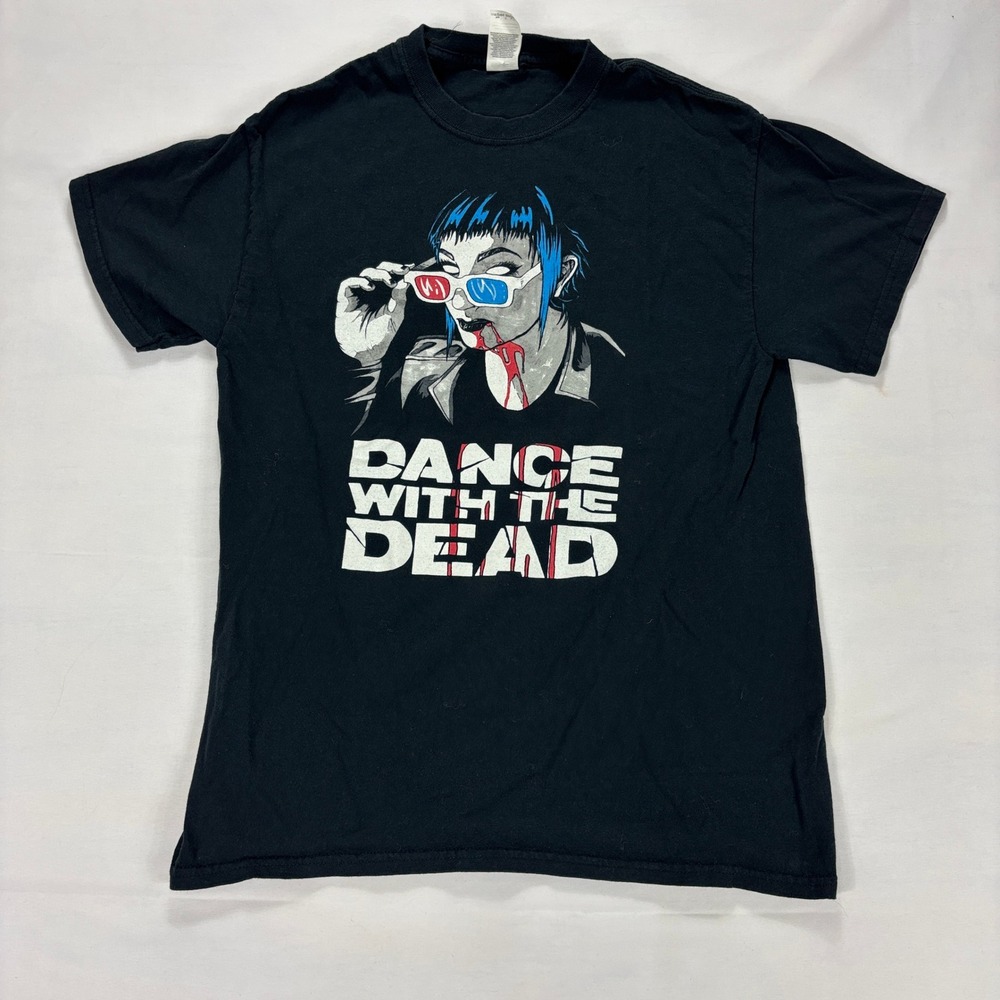 Dance With The Dead Graphic T Shirt Mens Size Medium Black Short Sleeve‎